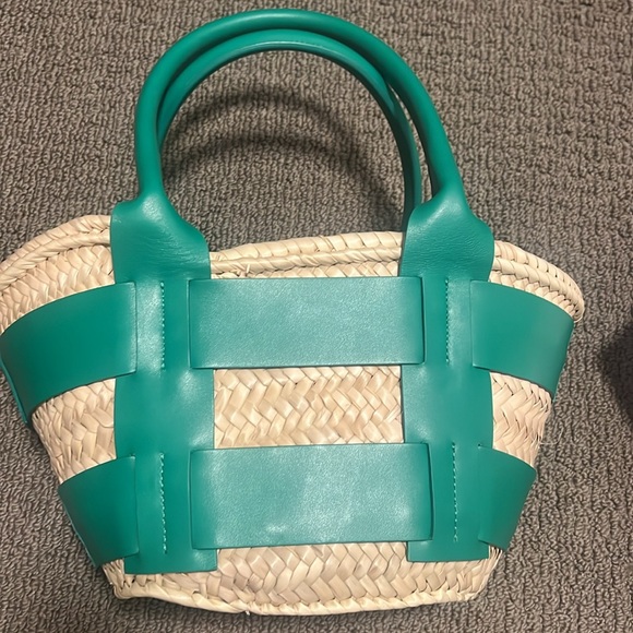 DEMELLIER RAFFIA SANTORINI TOTE BAG - Picture 10 of 11